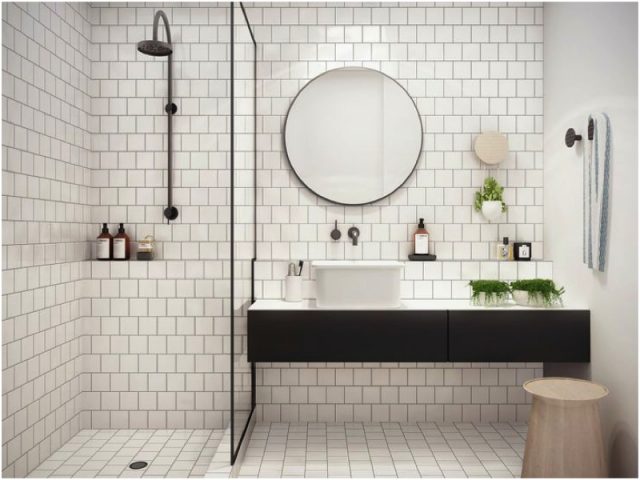 Bagno dalle linee pulite ed essenziali