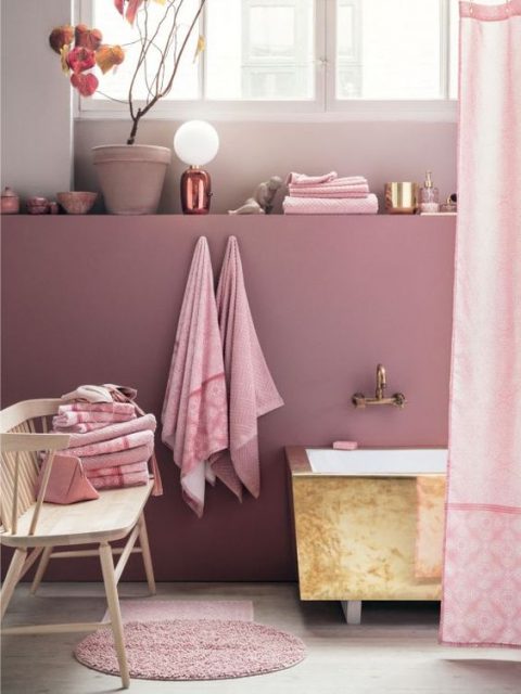 Palette colore rosa per la casa di primavera