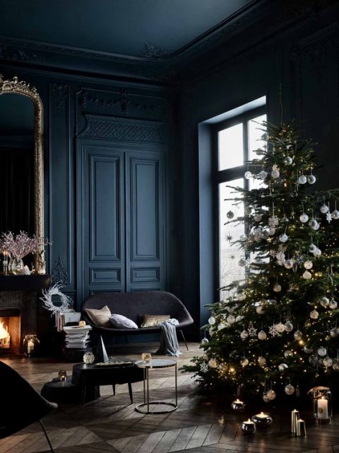 Natale oro e blu