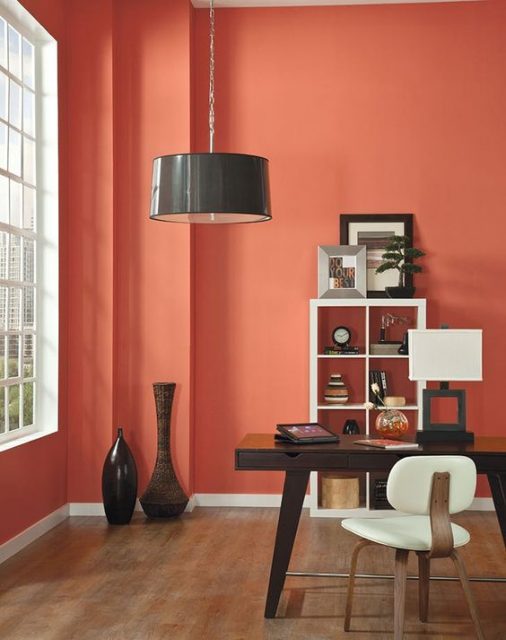 Ufficio con pareti Living Coral