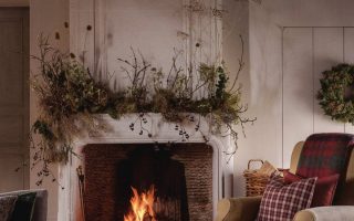 Un natale in rosso con tocchi rustici e vintage
