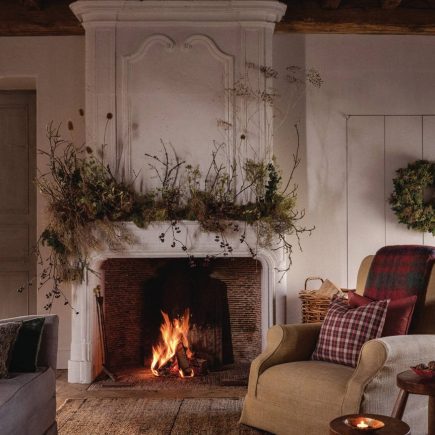 Un natale in rosso con tocchi rustici e vintage