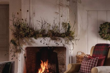 Un natale in rosso con tocchi rustici e vintage