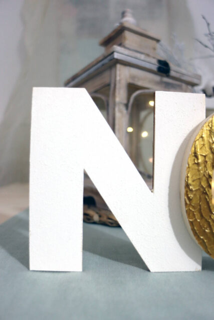 scritta decorativa natalizia diy