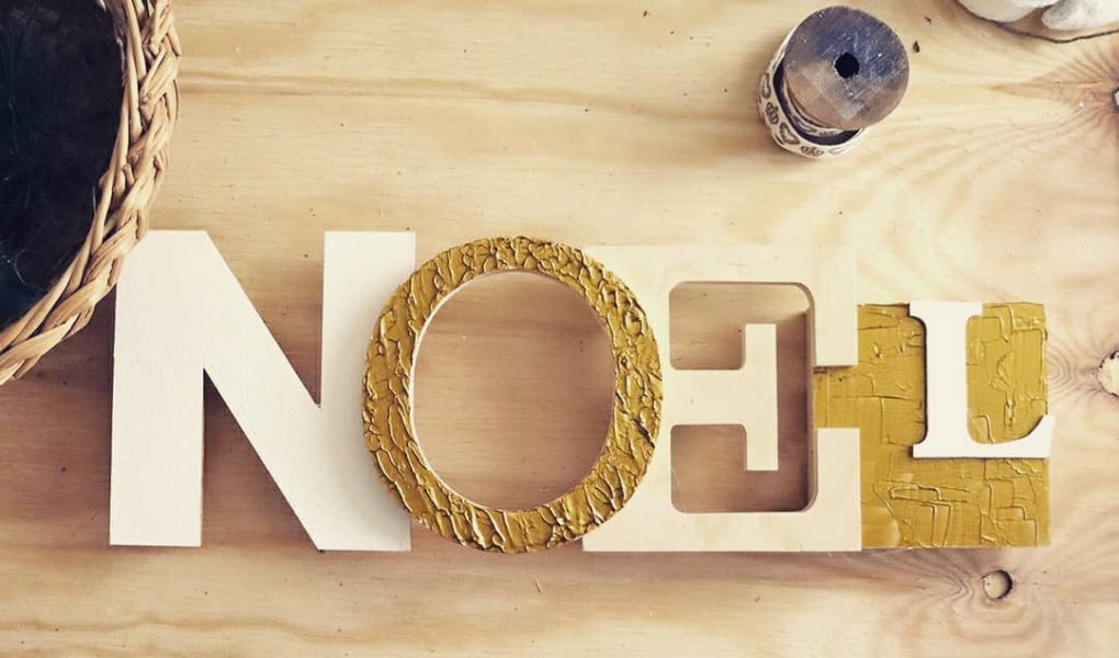 scritta decorativa natalizia diy