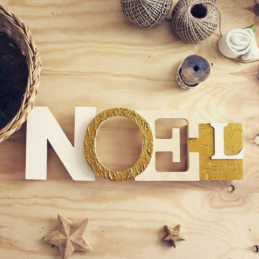 scritta decorativa natalizia diy