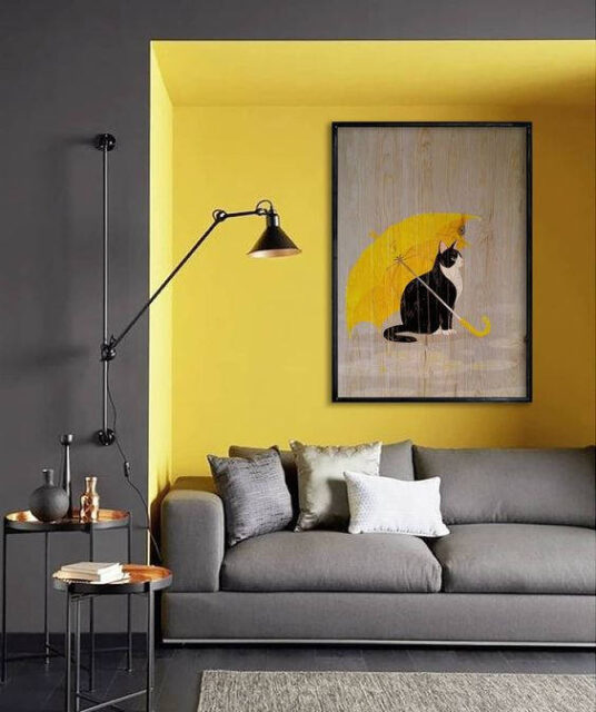 Colori pantone Illuminating e Ultimate Gray per il soggiorno
