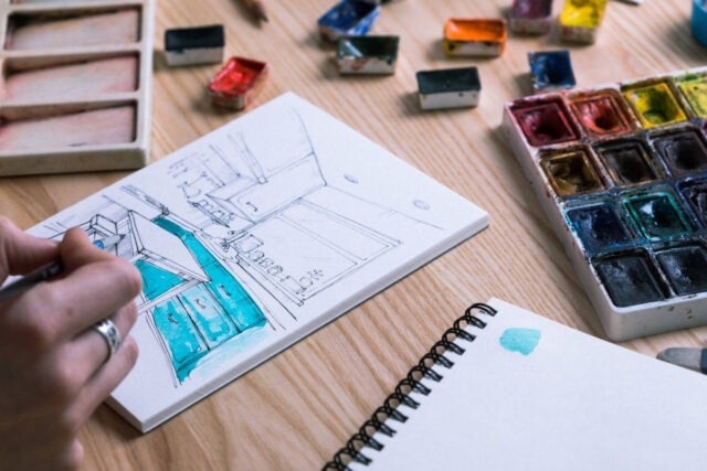 disegno a mano libera per interior design