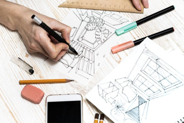 disegno a mano libera per progettare