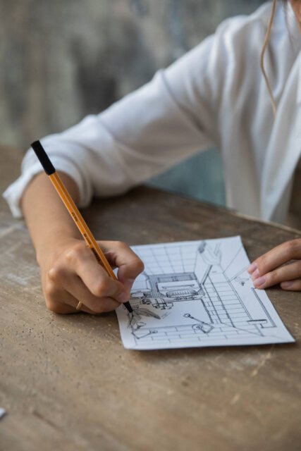 disegno a mano libera per progettare