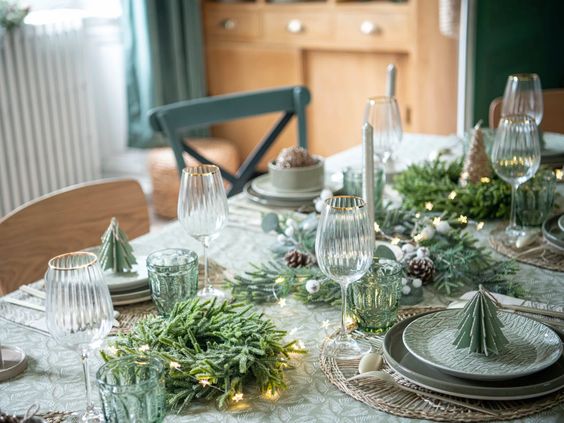 Table setting per un Natale eco-chic