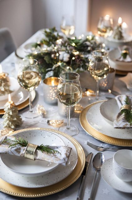 Table setting per Capodanno