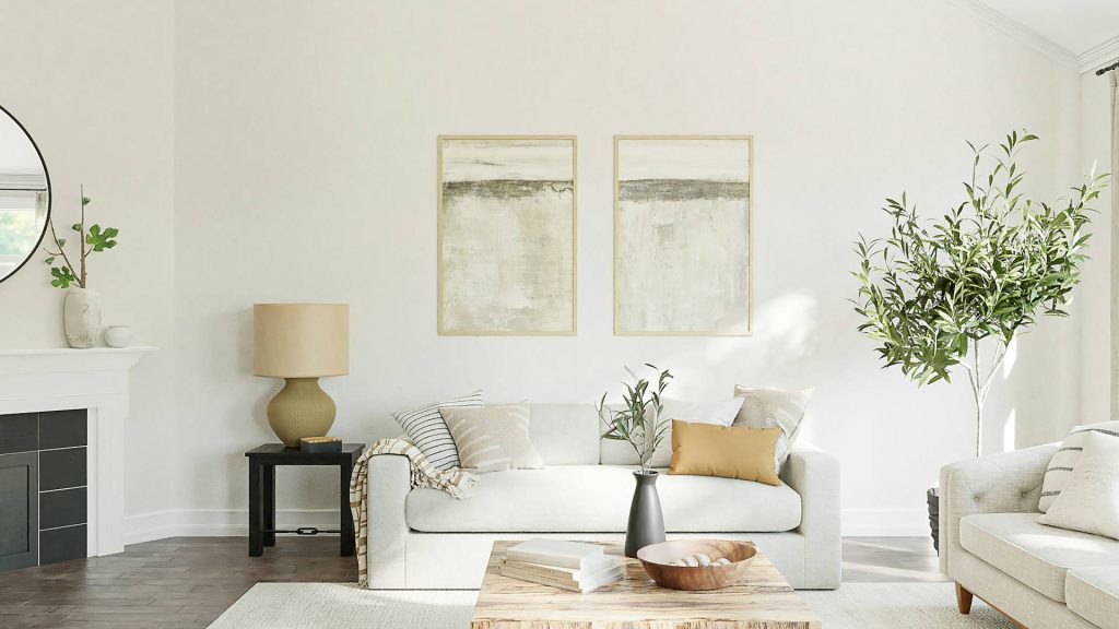 Salotto moderno con coffee table