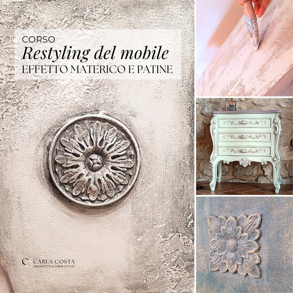 Corso Restyling del mobile e decorazione avanzato Carla Costa